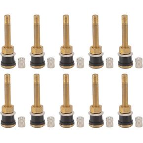 Truck Valve Stems, Truck Valve Stem,10 Pcs Valve Stems Straight Brass Heavy Duty Clamp in Tubeless Truck Tire Valve Core