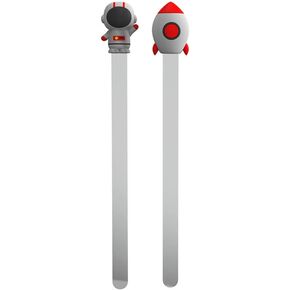 Bookmarks 3D Cartoon Astronaut Rocket Bookmarks Stainless Steel Page Markers Book Markers Set Gift for Men Women Kids Readers