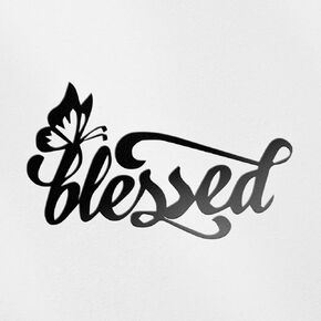 Decal Stickers of Butterfly Blessed Christians (Azure Blue) (Set of 2) Premium Waterproof Vinyl Decal Stickers for Laptop Smartphone Car Dirt Bike Wall Room Mason Jar Bathtub - ANDstic501342BE