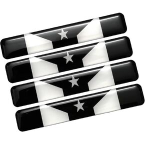 PTDecals 4 PCS 90x15mm Soft Flexible Epoxy Italy Italian Flag Emblem Sticker Decals for Vehicle Auto Car Motorcycle Helmet Home Decoration