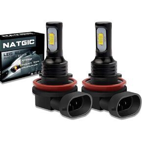 H3 LED Bulbs Super Bright 2400LM 6500K Waterproof IP68 LED Light for Fog Lights, Daytime Running Lights, Automotive Driving Lamps, 12V, 75W, Xenon White (Pack of 2)