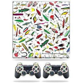 Skin Compatible with Sony Playstation 3 PS3 Slim + 2 Controllers – Bright Lures | MightySkins Protective, Durable, and Unique Vinyl wrap Cover | Easy to Apply, Remove | Made in The USA