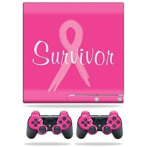 MightySkins Skin Compatible with Sony Playstation 3 PS3 Slim + 2 Controllers – Survivor | Protective, Durable, and Unique Vinyl wrap Cover | Easy to Apply, Remove, and Change Styles | Made in The USA
