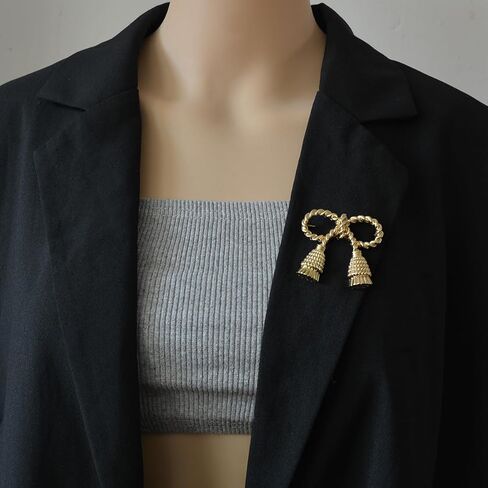 Vintage Ribbon Bow Brooch Pin Exaggerated Bow Knot Lapel Pins Clip Shawl Hat Suit Dress Accessories Brooches Pins Unique Birthday Christmas Jewelry Gifts for Women Girls Mother in Saudi Arabia