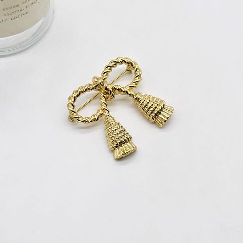 Vintage Ribbon Bow Brooch Pin Exaggerated Bow Knot Lapel Pins Clip Shawl Hat Suit Dress Accessories Brooches Pins Unique Birthday Christmas Jewelry Gifts for Women Girls Mother in Saudi Arabia