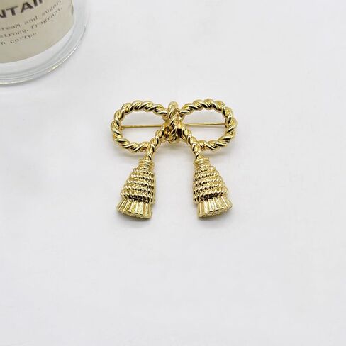 Vintage Ribbon Bow Brooch Pin Exaggerated Bow Knot Lapel Pins Clip Shawl Hat Suit Dress Accessories Brooches Pins Unique Birthday Christmas Jewelry Gifts for Women Girls Mother in Saudi Arabia