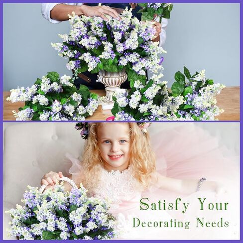 Crowye 12 Bundle Artificial Fake Snapdragon Flowers Silk Plastic Plant Arrangement for Home Indoor Outdoor Garden Wedding Table Vase Decorations for Garden Decoration, 15.4 Inch(Lilac) in Saudi Arabia
