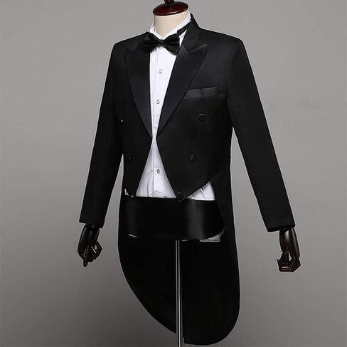 Men's Gothic Jacquard Tuxedo Blazer Medieval Victorian Double Breasted Tailcoat Formal Wear Dinner Jacket in Saudi Arabia