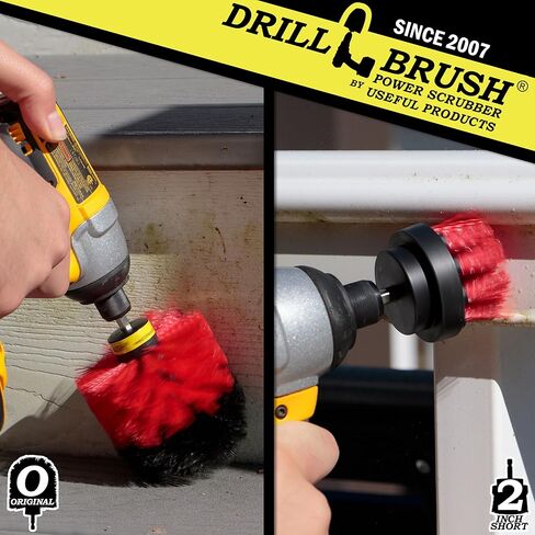 جهاز تنظيف دوار كهربائي من الدرجة الصناعية لمجموعة المثقاب: فرشاة نايلون شديدة الصلابة للشواء والشواية والمدخن والشواية والخرسانة والجرافيتي وبقع الزيت - لوازم تنظيف الصدأ للفولاذ المقاوم للصدأ والمعادن in Kuwait