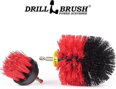 جهاز تنظيف دوار كهربائي من الدرجة الصناعية لمجموعة المثقاب: فرشاة نايلون شديدة الصلابة للشواء والشواية والمدخن والشواية والخرسانة والجرافيتي وبقع الزيت - لوازم تنظيف الصدأ للفولاذ المقاوم للصدأ والمعادن in Kuwait