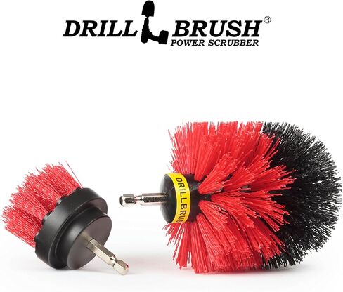 جهاز تنظيف دوار كهربائي من الدرجة الصناعية لمجموعة المثقاب: فرشاة نايلون شديدة الصلابة للشواء والشواية والمدخن والشواية والخرسانة والجرافيتي وبقع الزيت - لوازم تنظيف الصدأ للفولاذ المقاوم للصدأ والمعادن in Kuwait