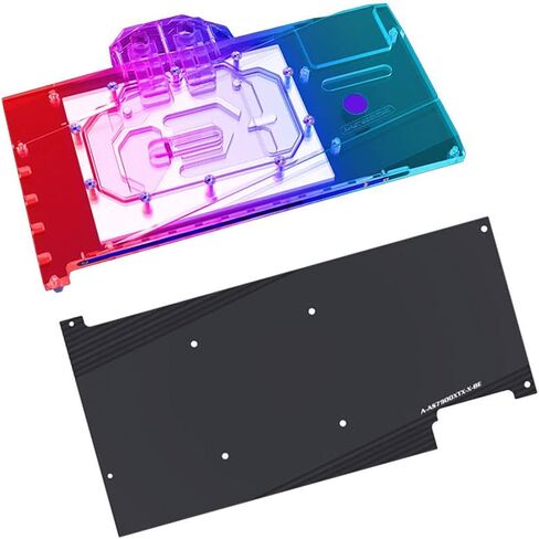 Copper GPU Water Cooling Block GPU Waterblock Graphics Card Water Cooling Block for Asus TUF Gaming Radeon RX 7900 XTX RX 7900 XT OC (5V ARGB RBW Aura Effect LED Lights GPU Block with Backplate) in Saudi Arabia