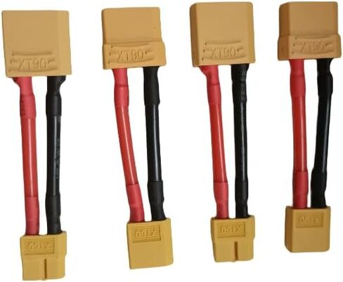 XT60 التوصيل ذكر أنثى إلى XT90 التوصيل ذكر أنثى موصل قابس محول البطارية 12awg 40 مللي متر 2 أزواج in Kuwait