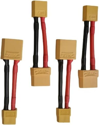 XT60 التوصيل ذكر أنثى إلى XT90 التوصيل ذكر أنثى موصل قابس محول البطارية 12awg 40 مللي متر 2 أزواج in Kuwait
