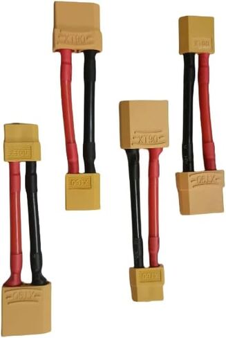 XT60 التوصيل ذكر أنثى إلى XT90 التوصيل ذكر أنثى موصل قابس محول البطارية 12awg 40 مللي متر 2 أزواج in Kuwait