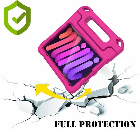 Kids Case for iPad Mini 6 Generation 8.3" 2021 Release, with Built-in Screen Protector, Shockproof Lightweight Handle Stand Kids Case for iPad Mini 8.3" Latest Tablet Cover (Black) in Saudi Arabia