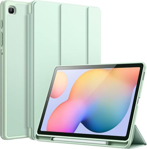 حافظة JETech لجهاز Samsung Galaxy Tab S6 Lite مقاس 10.4 بوصة 2024/2022/2020 مع حامل قلم S، وغطاء تابلت نحيف مع ظهر ناعم من مادة TPU، استيقاظ/غفو تلقائي (ذهبي وردي) in Kuwait