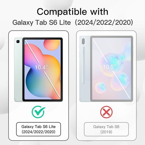 حافظة JETech لجهاز Samsung Galaxy Tab S6 Lite مقاس 10.4 بوصة 2024/2022/2020 مع حامل قلم S، وغطاء تابلت نحيف مع ظهر ناعم من مادة TPU، استيقاظ/غفو تلقائي (ذهبي وردي) in Kuwait