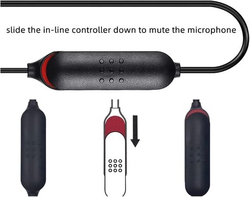 QC35 Boom Mic Cable Boom Gaming Microphone Headphone Replacement Cable with Mute Switch Mic Compatible with Bose QuietComfort 35 QC35 QC35II, for PS4, Xbox One, PS5 in Kuwait