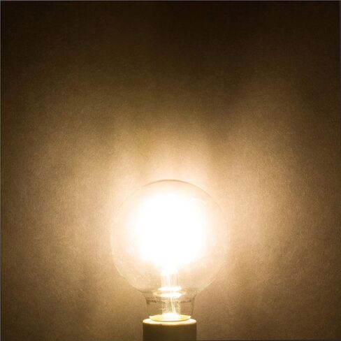 Simba Lighting LED Edison Vintage Vanity Globe Filament G25 (G80) 6W Dimmable 60W Equivalent (3 Pack) 120V Light Bulb for Bathroom Makeup Mirror, Medium E26 Base, CE, RoHS Compliant, Warm White 2700K in Saudi Arabia