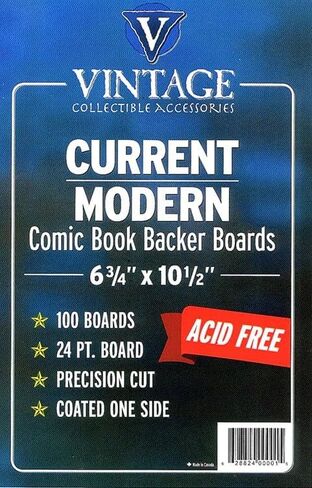 Comic Book Bags and Boards - 200 Current Size Bags and 200 Current Modern Backer Boards Book 24 Pt for Comic Book kit, Clear in Saudi Arabia