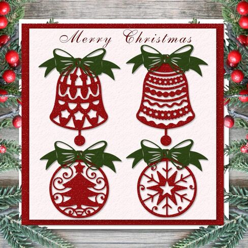 Metal Christmas Cutting Dies Lamp Bow Embossing Stencil Die Cuts for Card Making Scrapbooking Paper Craft Album Stamps DIY Christmas Décor in Saudi Arabia