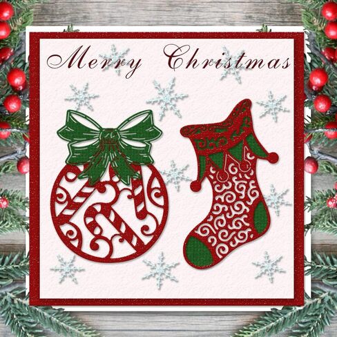 Metal Christmas Cutting Dies Lamp Bow Embossing Stencil Die Cuts for Card Making Scrapbooking Paper Craft Album Stamps DIY Christmas Décor in Saudi Arabia