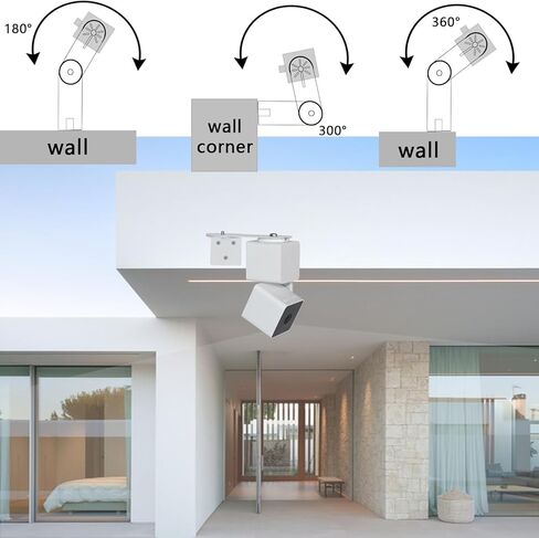 حامل زاوية خارجي للكاميرا متوافق مع WYZE Cam Pan V3/V2، WYZE Cam V4/V3، عبوتان معدنيتان مثبتتان على زاوية الكاميرا في الهواء الطلق في الداخل، تغطية 300 درجة على جانبي المنزل، تقليل البقع العمياء in Kuwait