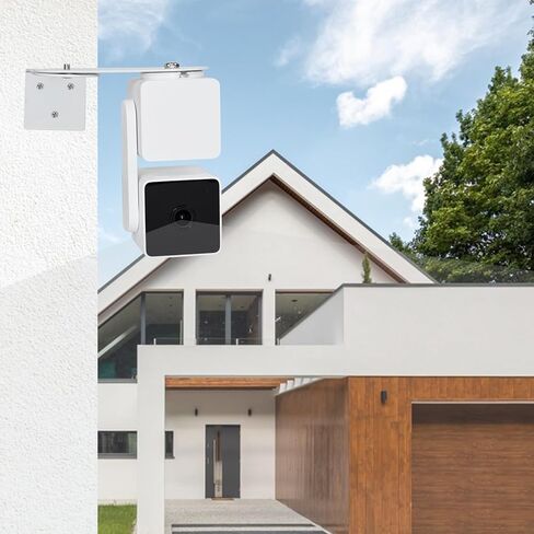 حامل زاوية خارجي للكاميرا متوافق مع WYZE Cam Pan V3/V2، WYZE Cam V4/V3، عبوتان معدنيتان مثبتتان على زاوية الكاميرا في الهواء الطلق في الداخل، تغطية 300 درجة على جانبي المنزل، تقليل البقع العمياء in Kuwait