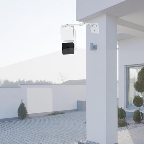 حامل زاوية خارجي للكاميرا متوافق مع WYZE Cam Pan V3/V2، WYZE Cam V4/V3، عبوتان معدنيتان مثبتتان على زاوية الكاميرا في الهواء الطلق في الداخل، تغطية 300 درجة على جانبي المنزل، تقليل البقع العمياء in Kuwait