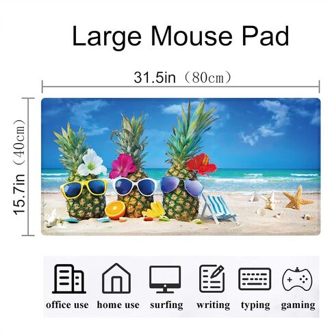Large Gaming Mouse Pad Extended Mousepad Computer Keyboard Mouse Mat Desk Pad for Home Office Gaming Work (M-Charming Butterfly) in Saudi Arabia