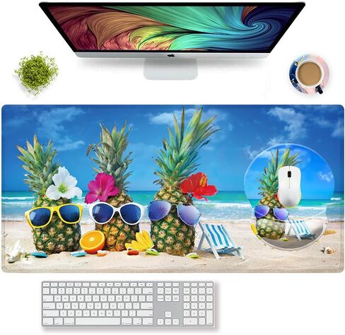 Large Gaming Mouse Pad Extended Mousepad Computer Keyboard Mouse Mat Desk Pad for Home Office Gaming Work (M-Charming Butterfly) in Saudi Arabia