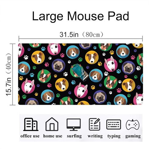Large Gaming Mouse Pad Extended Mousepad Computer Keyboard Mouse Mat Desk Pad for Home Office Gaming Work (M-Charming Butterfly) in Saudi Arabia