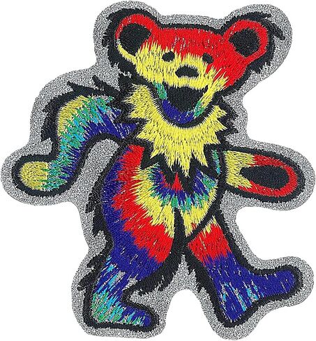 C&D Visionary Grateful Dead Tye Die Dancing Patch, Red, Blue in Saudi Arabia
