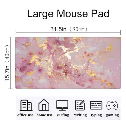 Large Gaming Mouse Pad Extended Mousepad Computer Keyboard Mouse Mat Desk Pad for Home Office Gaming Work (M-Charming Butterfly) in Saudi Arabia
