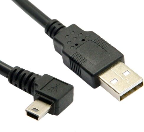 1.64 قدم الزاوية اليمنى USB صغير USB A ذكر إلى Mini USB B 5Pin ذكر كابل شحن محول الزاوية اليسرى كابل مزامنة بيانات الشحن كابل USB صغير - A إلى Mini B (الزاوية اليسرى (0.5 متر/1.64 قدم)) in Kuwait