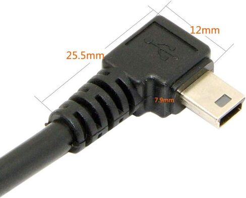 1.64 قدم الزاوية اليمنى USB صغير USB A ذكر إلى Mini USB B 5Pin ذكر كابل شحن محول الزاوية اليسرى كابل مزامنة بيانات الشحن كابل USB صغير - A إلى Mini B (الزاوية اليسرى (0.5 متر/1.64 قدم)) in Kuwait