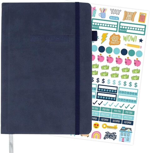 bloom daily planners Undated Monthly Budget Planner/Finances & Expense Organizer Book for Money Budgeting- Bills, Debt, & Income Tracker (5.8" x 8.3" A5 Size) - Navy Blue in Saudi Arabia