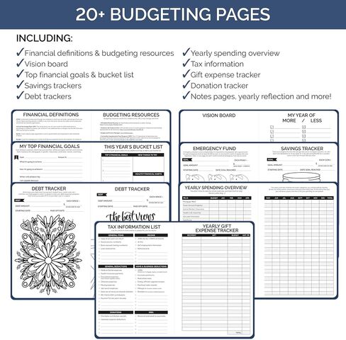 bloom daily planners Undated Monthly Budget Planner/Finances & Expense Organizer Book for Money Budgeting- Bills, Debt, & Income Tracker (5.8" x 8.3" A5 Size) - Navy Blue in Saudi Arabia