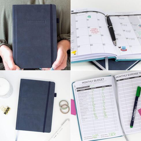 bloom daily planners Undated Monthly Budget Planner/Finances & Expense Organizer Book for Money Budgeting- Bills, Debt, & Income Tracker (5.8" x 8.3" A5 Size) - Navy Blue in Saudi Arabia