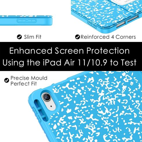 Soke for New iPad Air 11 Inch Case (M2) 2024, iPad Air 5th/4th Generation Case 10.9 Inch(2020-2022) with Pencil Holder, Soft TPU Back Cover & Auto Sleep/Wake, for iPad Air 11"/10.9", Book Black in Saudi Arabia