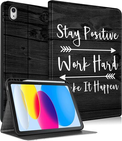 for Apple iPad 10th Generation Case 10.9 Inch Girls Cute Boys Kids Women Folio Smart Cover with Pencil Holder Cool Design Men Teens Unique Cases for iPad 10 Gen 2022 A2696 A2757 in Saudi Arabia