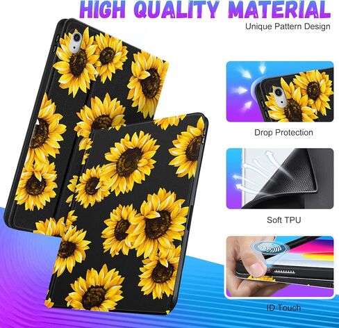 for Apple iPad 10th Generation Case 10.9 Inch Girls Cute Boys Kids Women Folio Smart Cover with Pencil Holder Cool Design Men Teens Unique Cases for iPad 10 Gen 2022 A2696 A2757 in Kuwait