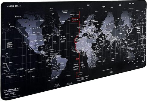 Gaming Mouse Pad, Large Mouse Pad Size 31.5x11.8 Thickness 0.1inches,Premium-Textured Non-Slip & Waterproof Computer Mousepad with Stitched Edges for Gaming, Office & Home-80x30 Map002 in Saudi Arabia