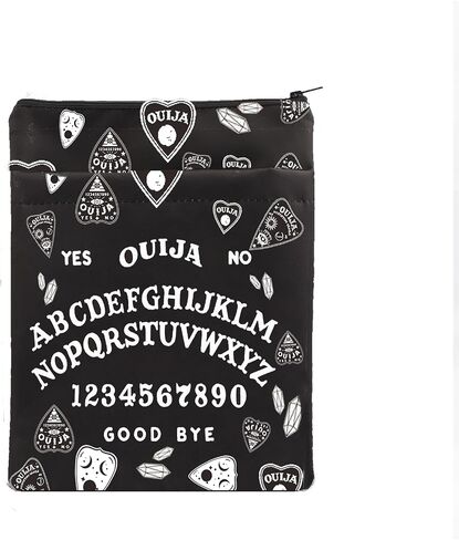 LQRI نعم Ouija NO غلاف الكتاب مع سحاب غلاف الكتاب القوطي Wiccan هدية Ouija Ouija Spirit Board حقيبة بسحاب in Saudi Arabia