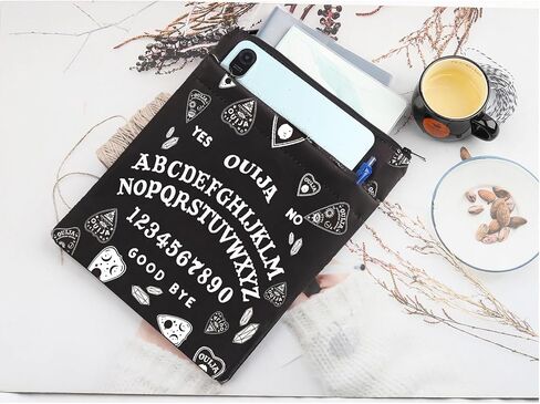 LQRI نعم Ouija NO غلاف الكتاب مع سحاب غلاف الكتاب القوطي Wiccan هدية Ouija Ouija Spirit Board حقيبة بسحاب in Saudi Arabia