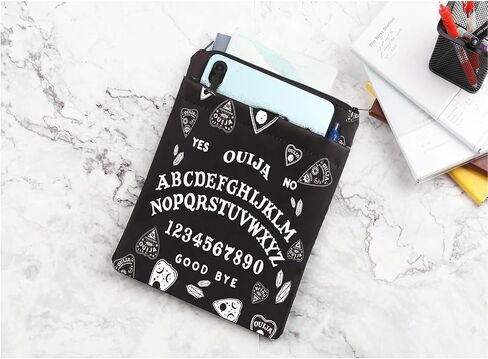 LQRI نعم Ouija NO غلاف الكتاب مع سحاب غلاف الكتاب القوطي Wiccan هدية Ouija Ouija Spirit Board حقيبة بسحاب in Saudi Arabia