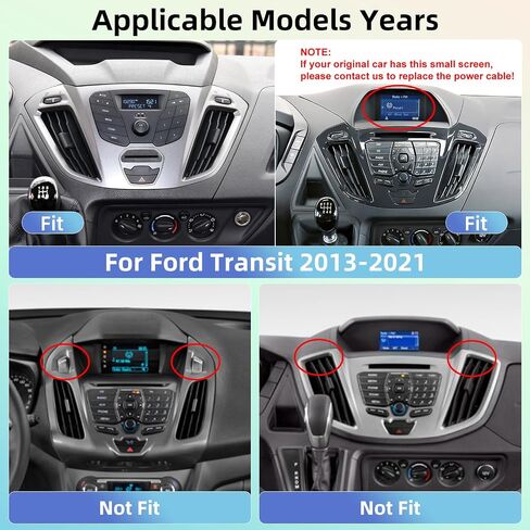 8 Core [4G+64G] راديو سيارة لسيارة Ford Transit 2013 2014 2015 2016 2017 2018 2019 2020 2021 - Android 13 شاشة لمس ستيريو، DSP 32 EQ/IPS Screen/Carplay/Android Auto/SWC/BT 5.0/WiFi in Kuwait