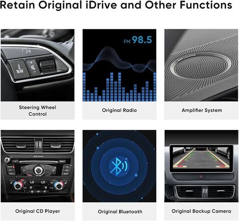 شاشة لمس 10.25 بوصة لحفلة موسيقية/سيمفونية Audi Q5 (2009-2017)، مدمجة في Apple CarPlay Android Auto Bluetooth ترقية المصنع وراديو السيارة يحتفظ بنظام مكبر الصوت الاستريو الأصلي in Kuwait