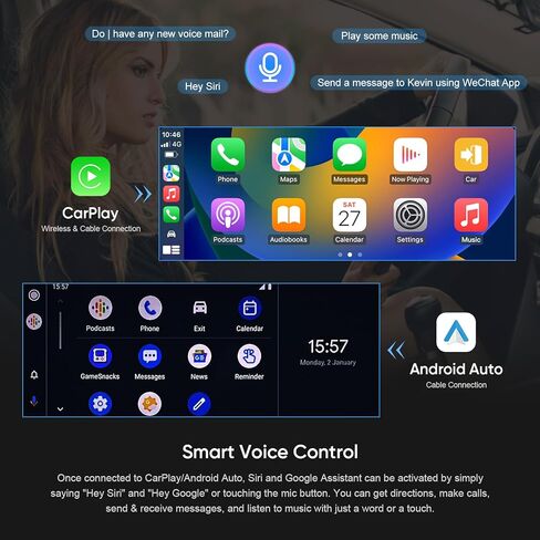 شاشة لمس 10.25 بوصة لحفلة موسيقية/سيمفونية Audi Q5 (2009-2017)، مدمجة في Apple CarPlay Android Auto Bluetooth ترقية المصنع وراديو السيارة يحتفظ بنظام مكبر الصوت الاستريو الأصلي in Kuwait